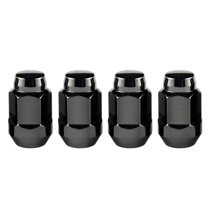 McGard Hex Lug Nut (Cone Seat Bulge Style) M12X1.5 / 3/4 Hex / 1.45in. Length (4-Pack) - Black 64015 64015 Photo - Primary