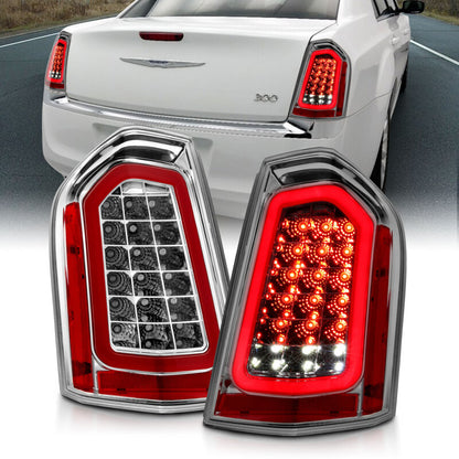 Anzo 11-14 Chrysler 300 Led Taillights Chrome w/ Sequential 321344 Photo - lifestyle view