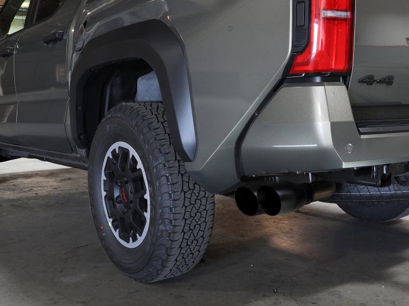 aFe 2024 Toyota Tacoma L4 2.4L Vulcan Series 2.5-3in 304 SS Steel Cat-Back Exhaust w/Black Tips 49-36074-B 49-36074-B Photo - Mounted