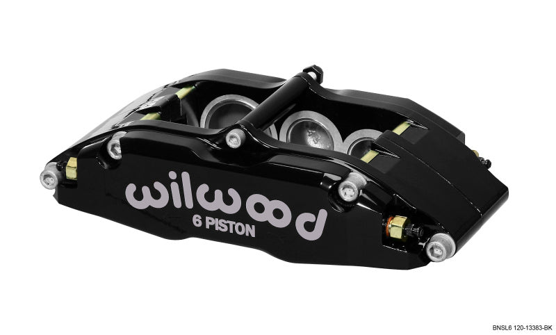 Wilwood Caliper-BNSL6-LH-Black 1.62/1.12/1.12in Pistons 1.10in Disc 120-13383-BK 120-13383-BK Photo - Primary