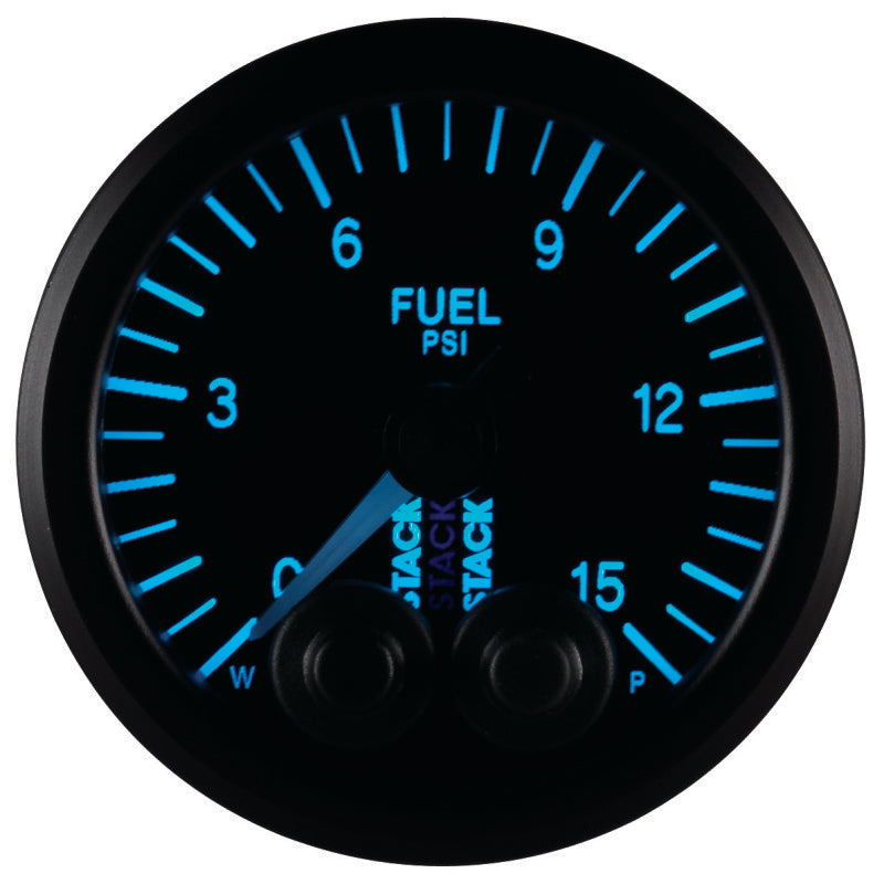 Autometer Stack 52mm 0-15 PSI 1/8in NPTF Male Pro-Control Fuel Pressure Gauge - Black ST3504 ST3504 User 9