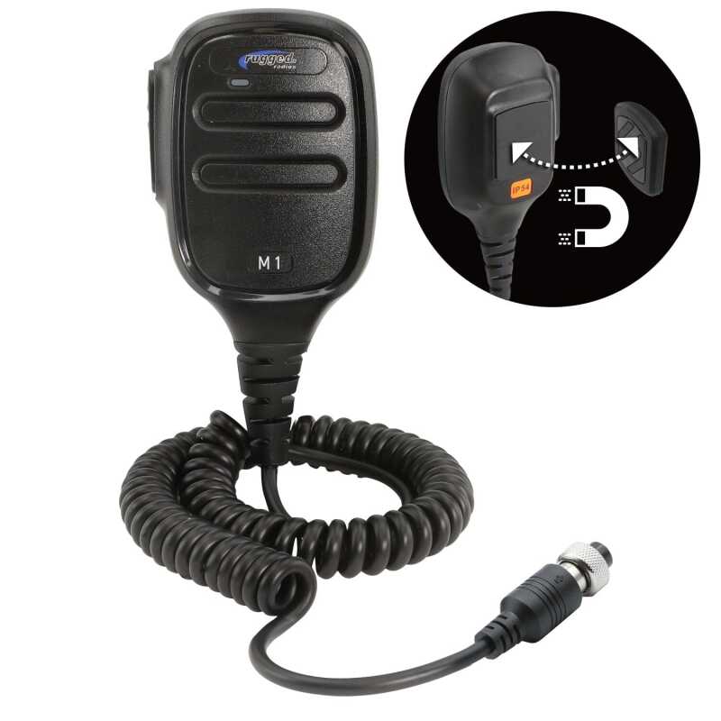 Rugged Radios Hand Mic for M1 Mobile Radio with Scosche MagicMount HM-M1 HM-M1 Photo - Primary