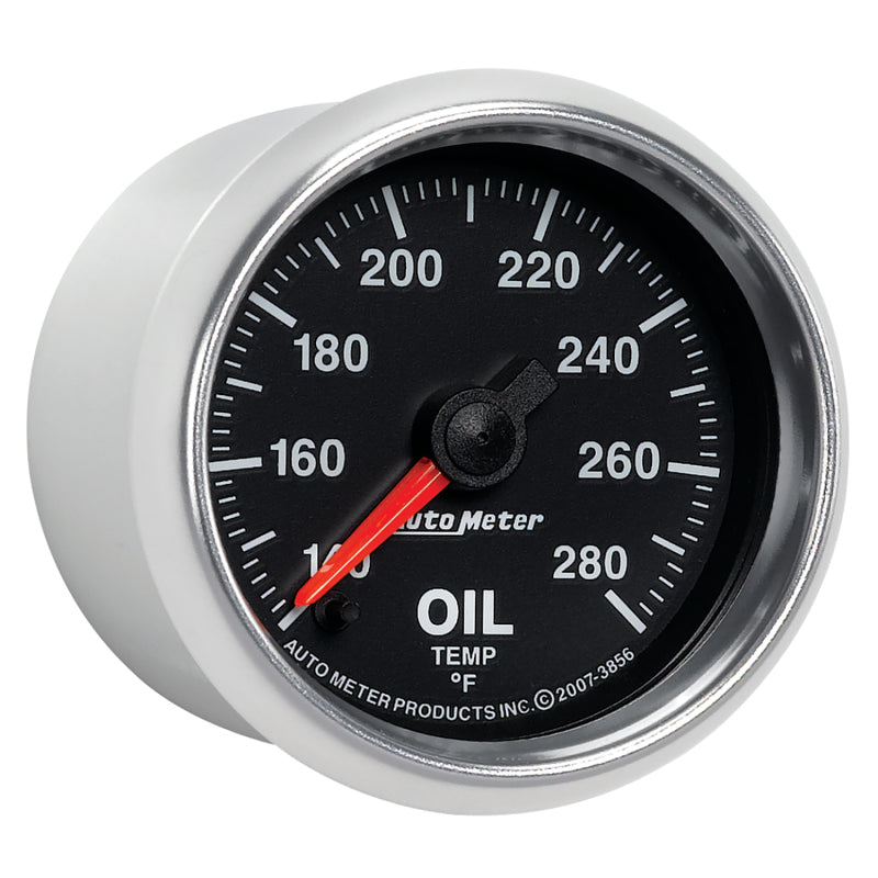 Autometer GS Series 2-1/16in Oil Temperature Gauge 140-280 Degrees Electric Full Sweep 3856 3856 User 5