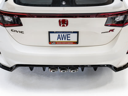 AWE Tuning 2023 Honda Civic Type R FL5 Touring Edition Exhaust w/ Triple Chrome Silver Tips 3015-52287 3015-52287 Photo - Mounted