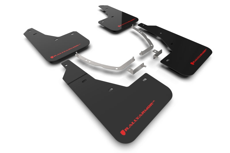Rally Armor 2022 Hyundai Ioniq 5 Black Mud Flap w/ Red Logo MF87-UR-BLK-RD MF87-UR-BLK-RD Photo - Primary