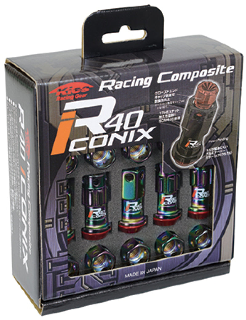 Project Kics 12x1.50 R40 Iconix Lug Nuts - Neo Chrome w/Black Seat w/o Cap (20 Pcs) WRI01NK WRI01NK User 1