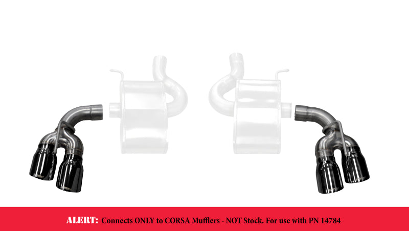 Corsa 2017 Chevy Camaro ZL1 2.75in Inlet / 4.0in Outlet Black PVD Tip Kit (For Corsa Exhaust Only) 14774BLK 14774BLK Photo - Primary