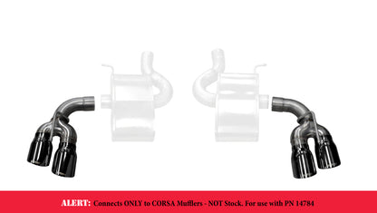 Corsa 2017 Chevy Camaro ZL1 2.75in Inlet / 4.0in Outlet Black PVD Tip Kit (For Corsa Exhaust Only) 14774BLK 14774BLK Photo - Primary