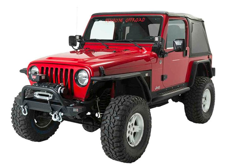 Fishbone Offroad 97-06 Jeep Wrangler TJ Rubicon Front Bumper W/Winch Guard - Blk Textured Powdercoat FB22048 FB22048 Photo - lifestyle view
