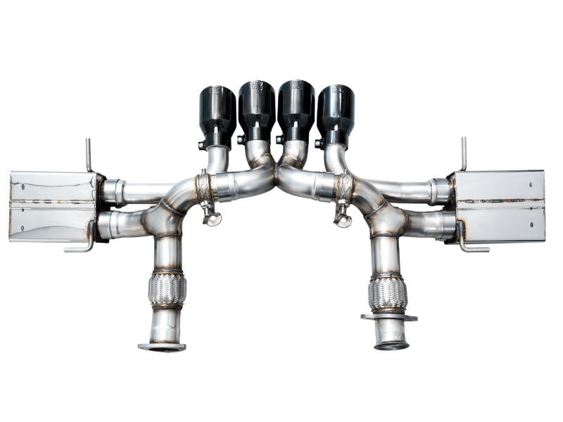 AWE Tuning AWE 2023 C8 Corvette Z06 SwitchPath Cat-Back Exhaust - Diamond Black Tips 3025-43906 3025-43906 Photo - out of package