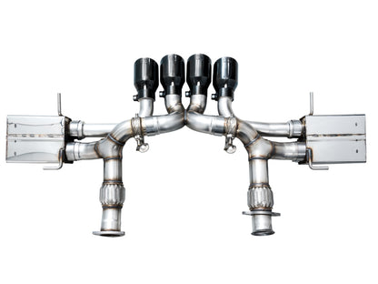 AWE Tuning AWE 2023 C8 Corvette Z06 SwitchPath Cat-Back Exhaust - Diamond Black Tips 3025-43906 3025-43906 Photo - out of package