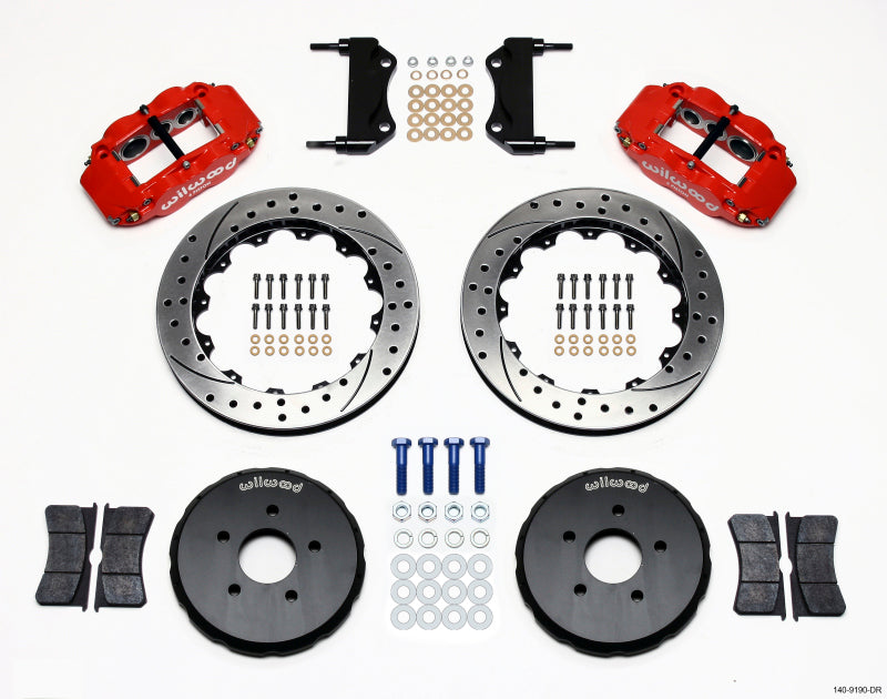 Wilwood Narrow Superlite 6R Front Hat Kit 13.06in Drill Red Nissan 350Z/Fiti G35 140-9190-DR 140-9190-DR Photo - Primary