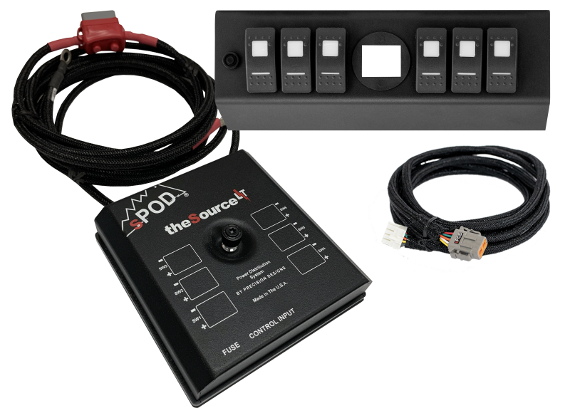 SPOD 07-08 Jeep Wrangler JK SourceLT w/ Genesis Adapter and Amber LED Switch Panel 873120 873120 Photo - Primary