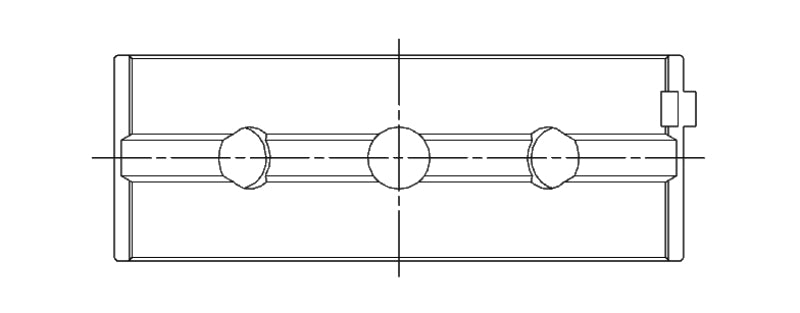 ACL Toyota 1RZ, 2RZ, 2TZ, 3RZ Inline 4 Standard Size High Performance Main Bearing Set 5M8378H-STD 5M8378H-STD Technical Drawing
