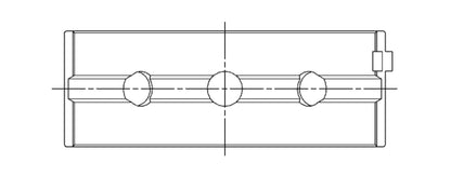 ACL Toyota 1RZ, 2RZ, 2TZ, 3RZ Inline 4 Std High Performance W/ Extra Oil Clearance Main Bearing Set 5M8378HX-STD 5M8378HX-STD Technical Drawing