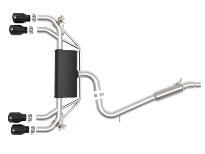 afe POWER MACH Force-Xp 15-19 Volkswagen Golf R L4-2.0L(T) 304 SS Cat-Back Exhaust System - Black 49-36430-B 49-36430-B Photo - Unmounted