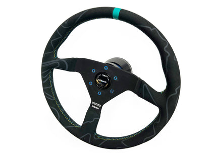 GReddy Steering Wheel Bolt Kit(s) - Burnt Blue/Raw Gold Titanium