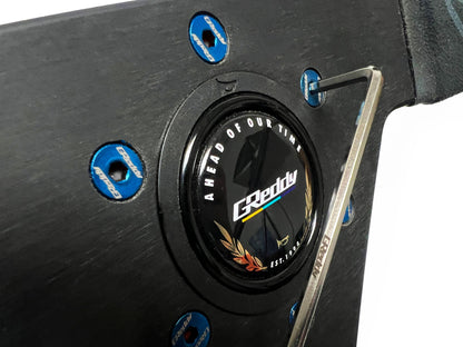 GReddy Steering Wheel Bolt Kit(s) - Burnt Blue/Raw Gold Titanium
