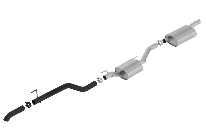 Borla 2020 Jeep Gladiator JT 3.6L V6 AWD 2.75in Touring Climber Black Turndown Tip & Over-Axle 140808CB 140808CB Photo - Primary