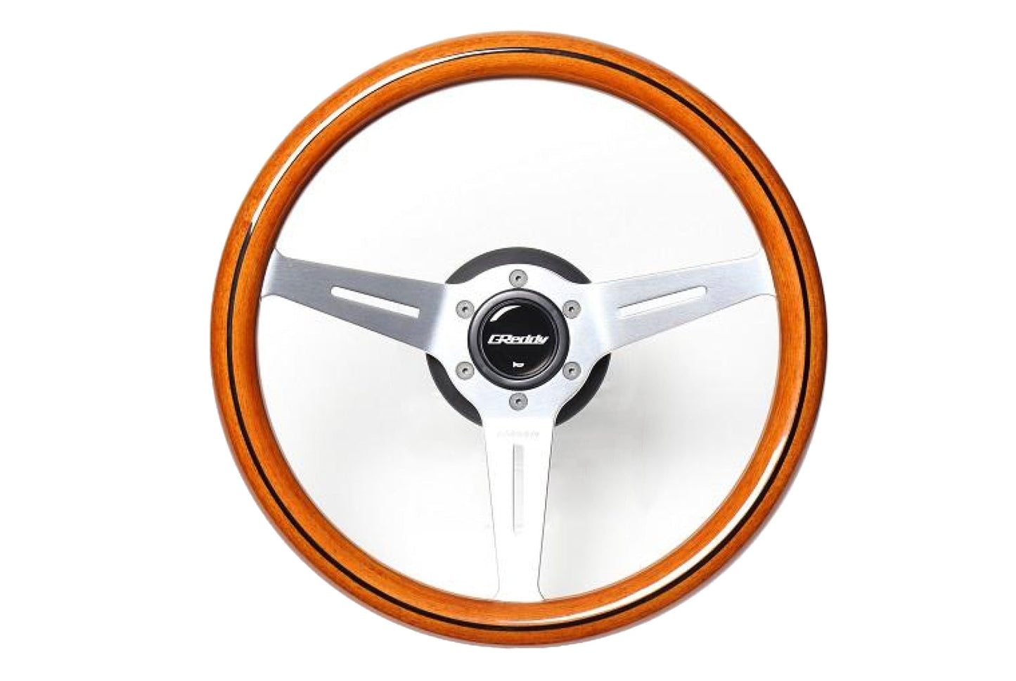 GReddy WOOD STEERING WHEEL - LIGHT FINISH MED DISH 16600008
