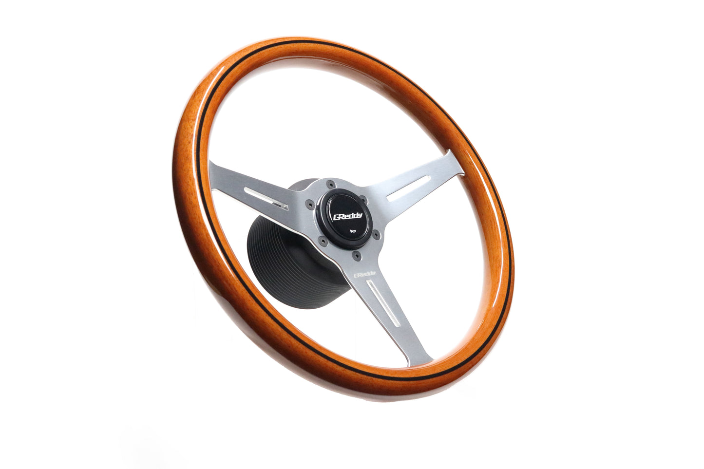 GReddy WOOD STEERING WHEEL - LIGHT FINISH MED DISH 16600008