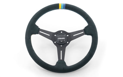 GReddy SPORT STEERING WHEEL - SUEDE 3 STRIPE MED DISH 16600013