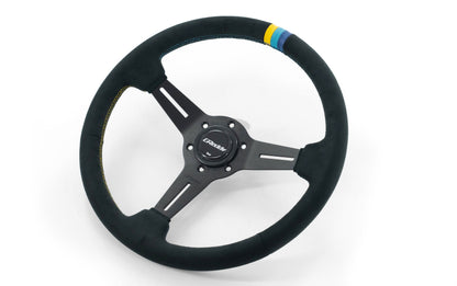 GReddy SPORT STEERING WHEEL - SUEDE 3 STRIPE MED DISH 16600013