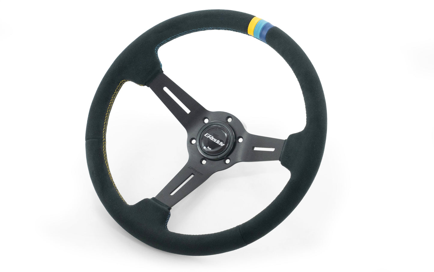 GReddy SPORT STEERING WHEEL - SUEDE 3 STRIPE DEEP DISH 16600014