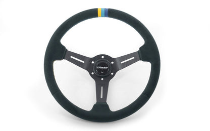 GReddy SPORT STEERING WHEEL - SUEDE 3 STRIPE DEEP DISH 16600014