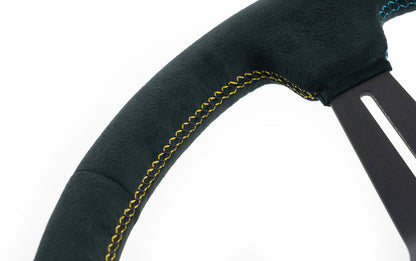GReddy SPORT STEERING WHEEL - SUEDE 3 STRIPE MED DISH 16600013