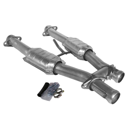 BBK Performance 79-93 Mustang 5.0L 2.5 Short H-Pipe W/ Converter 1509 Photo - Primary