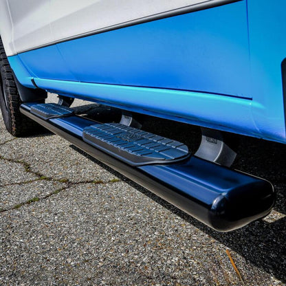 Westin 19-21 Chevrolet Silverado Crew Cab PRO TRAXX 6 Oval Nerf Step Bars - Black 21-64135 21-64135 Photo - Mounted