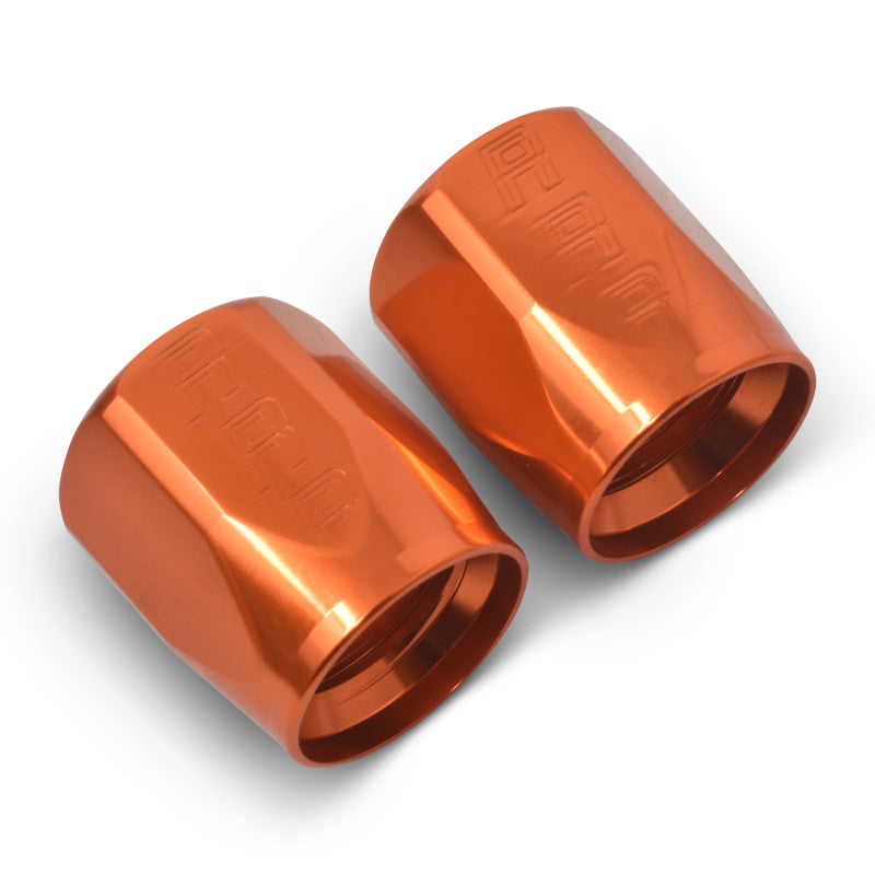 Russell Performance 2-Piece -10 AN Anodized Full Flow Swivel Hose End Sockets (Qty 2) - Orange 615544 615544 Photo - out of package