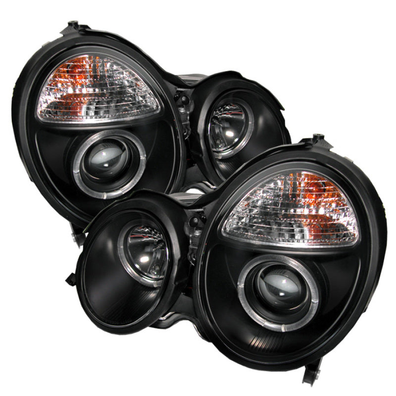 Spyder Mercedes Benz E-Class 00-02 Projector Headlights LED Halo Blk PRO-YD-MBW21099-HL-BK 5011299 5011299 Photo - Primary