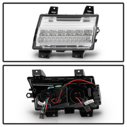 Spyder Jeep Wrangler 2018-2019 (Halogen Model Only) LED Front Bumper Lights - Seq. Signal - Chrome 5086778 5086778 Photo - Unmounted