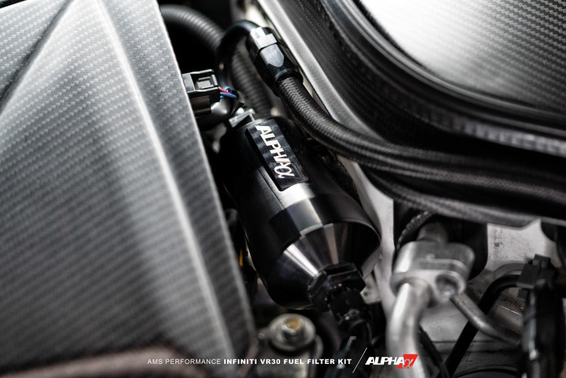 AMS Performance Infiniti Q50/Q60 Red Alpha Flex Fuel Filter Kit (For Use w/ AMS Flex Fuel Kit) ALP.28.07.0008-1 ALP.28.07.0008-1 Photo - Mounted