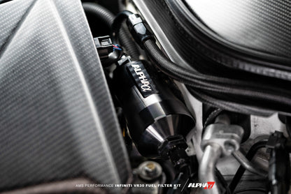 AMS Performance Infiniti Q50/Q60 Red Alpha Flex Fuel Filter Kit (For Use w/ AMS Flex Fuel Kit) ALP.28.07.0008-1 ALP.28.07.0008-1 Photo - Mounted