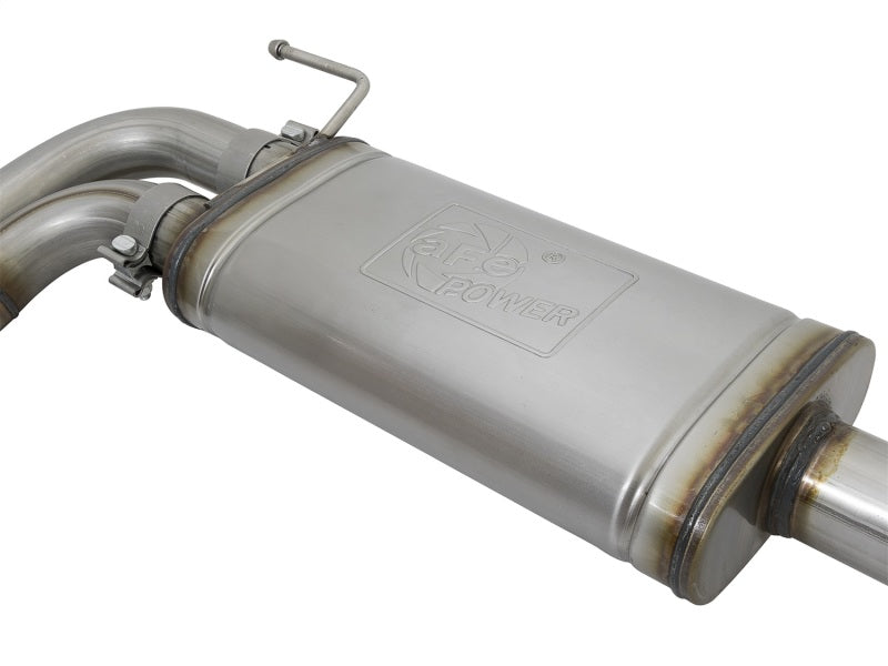 aFe  POWER Rebel Series Middle-Side Exit SS Cat-Back Exhaust System 49-46032-P Photo - Unmounted