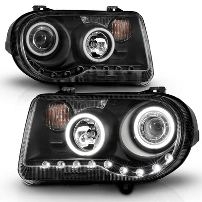 Anzo 2005-2010 Chrysler 300C Projector Headlights w/ Halo Black (CCFL) G2 121251 User 2