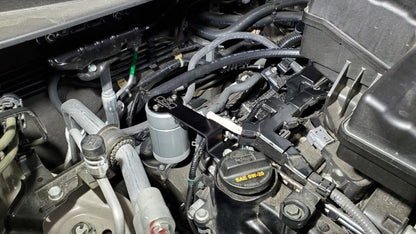 J&L 17-23 Honda CRV 1.5L Turbo Passenger Side Oil Separator 3.0 - Clear Anodized 3112P-C 3112P-C Photo - Close Up