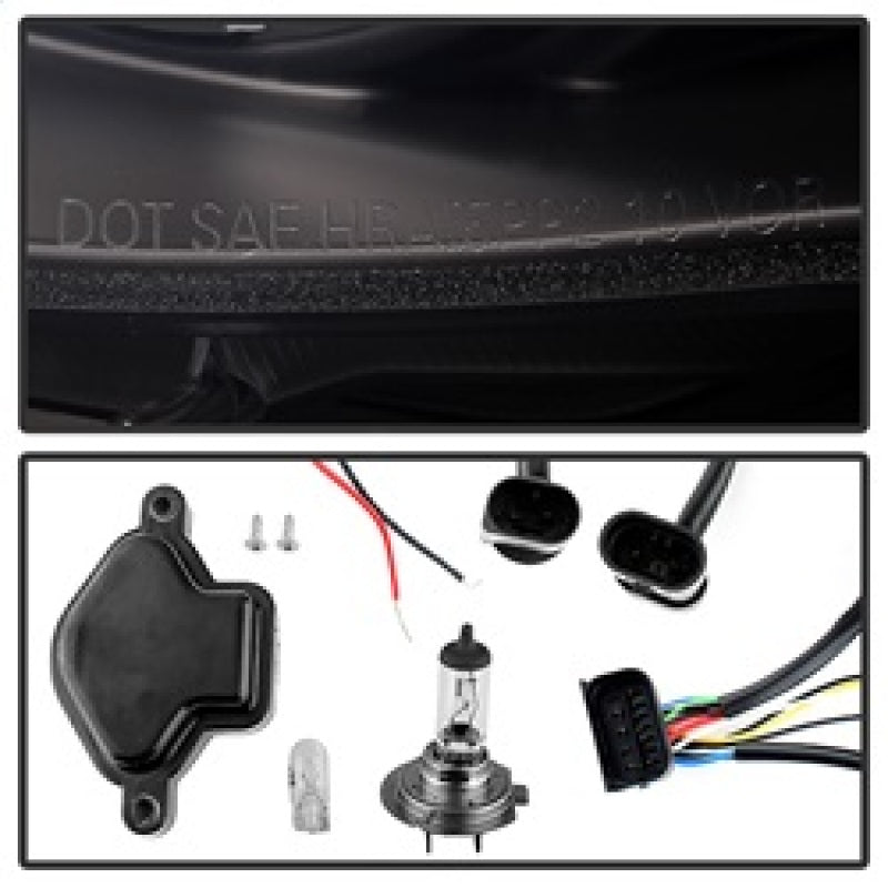 Spyder BMW E46 3-Series 02-05 4DR Projector Headlights 1PC LED Halo Blk PRO-YD-BMWE4602-4D-AM-BK 5042415 5042415 Photo - Unmounted