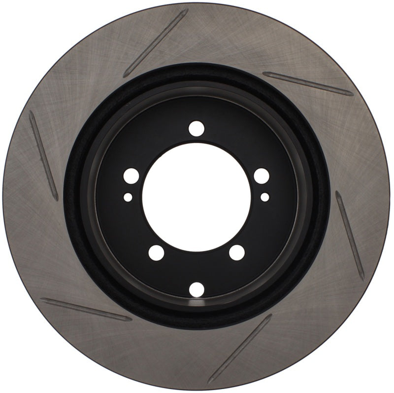 StopTech Power Slot 03-06 Evo 8 & 9 Slotted Left Rear Rotor 126.46065SL 126.46065SL Photo - Unmounted