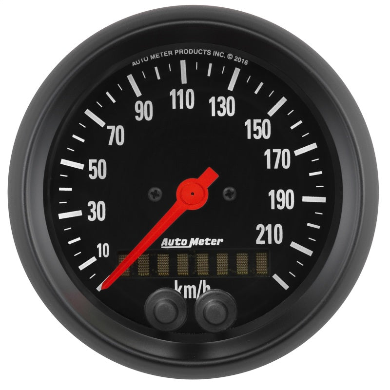 Autometer GAUGE, SPEEDOMETER, 3 3/8", 225KM/H, GPS, Z-SERIES 2680-M Photo - Primary