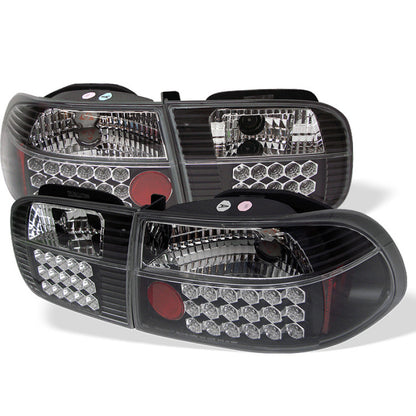 Spyder Honda Civic 92-95 3DR LED Tail Lights Black ALT-YD-HC92-3D-LED-BK 5004727 5004727 Photo - Primary