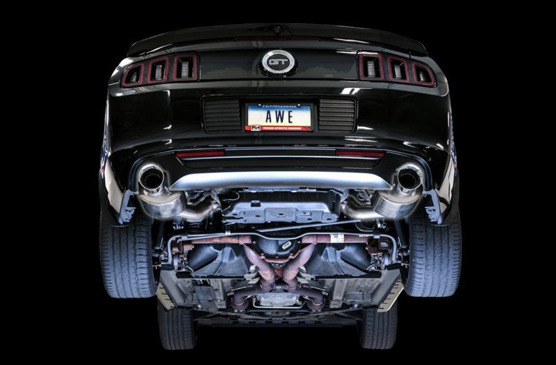 AWE Tuning S197 Mustang GT Axle-back Exhaust - Touring Edition (Chrome Silver Tips) 3015-32094 3015-32094 Photo - Mounted