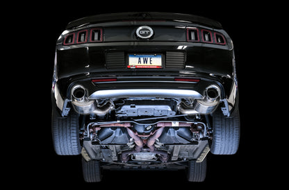 AWE Tuning S197 Mustang GT Axle-back Exhaust - Touring Edition (Chrome Silver Tips) 3015-32094 3015-32094 Photo - Mounted