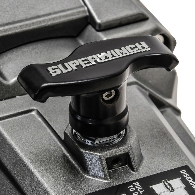 Superwinch 12000 LBS 12 VDC 3/8in x 80ft Synthetic Rope SX 12000SR Winch - Graphite 1712201 1712201 Photo - Close Up