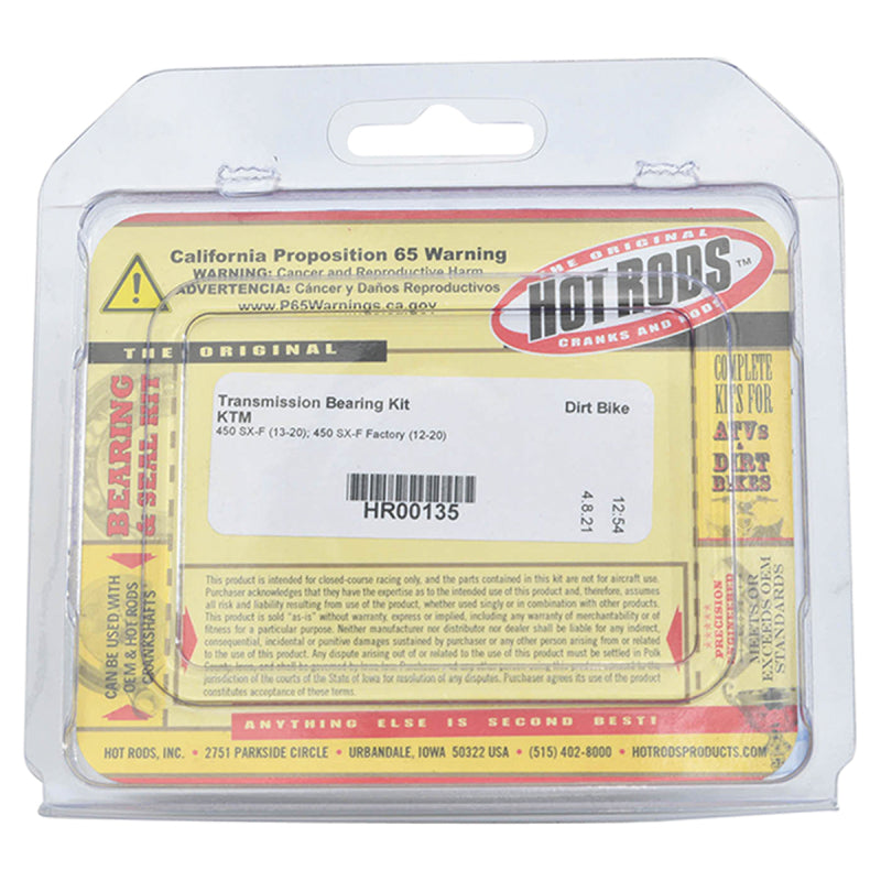 Hot Rods 12-20 KTM 450 SX-F Factory 450cc Transmission Bearing Kit HR00135 HR00135 Photo - Primary