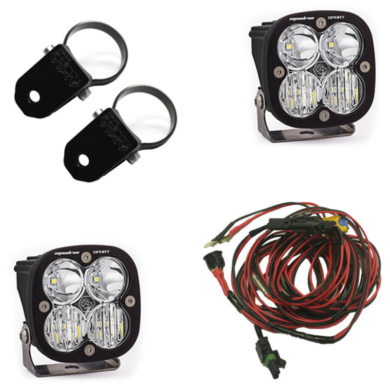 Baja Designs Squadron Sport Polaris A-Pillar LED Light Pods w/ 2.0in Harness/Mounts Kit 557102 557102 Photo - Primary
