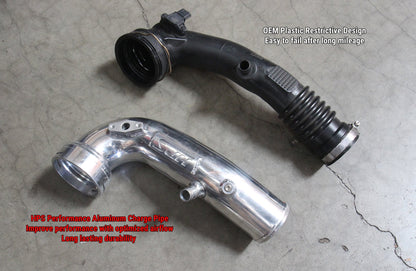 HPS Performance HPS Intercooler Cold Side Charge Pipe, BMW 2012-2016 ActiveHybrid 5 3.0L Turbo N55, 17-127